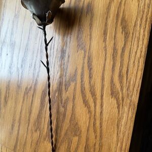 Handmade welded rose with thorns